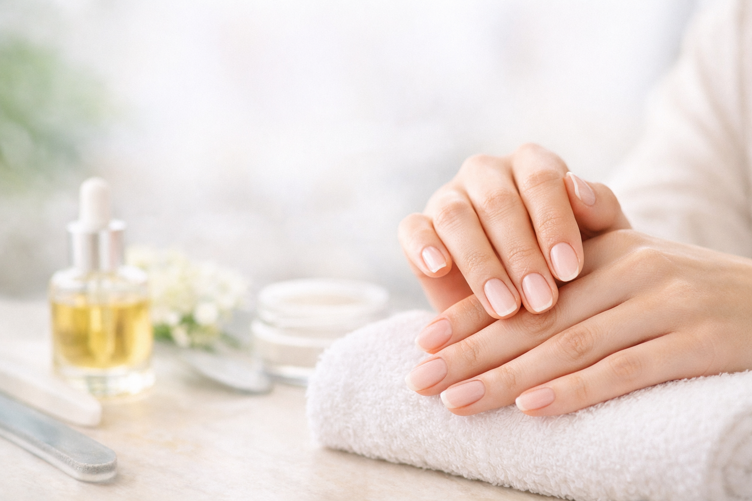 ネイルなしでも綺麗に見える手のネイルケアのイメージ